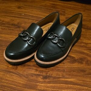 Black Leather Loafers